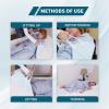 MILDPLUS Washable Bed Pads with 8 Sturdy Handles 3452 Extra Large Reusable Underpads 4-Layers Leakproof Chucks Pads Washable for Incontinence (2 Pack) view 3