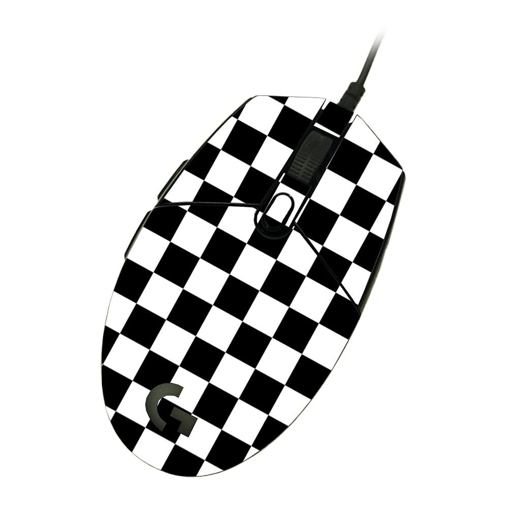 MightySkins Skin Compatible with Logitech G203 Lightsync/Prodigy - Check | Protective, Durable, and Unique Vinyl Decal wrap Cover | Easy to Apply, Remove, and Change Styles | Made in The USA