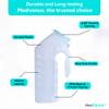 MedVance- Urinals for Men 1000ml with Glow in The Dark Spill Proof Pop Cap Lid, Plastic Pee Bottles for Men, Male Urinals, Pee Container Men, Portable Urinal for Car, Elderly & Incontinence (6 Pack) view 3