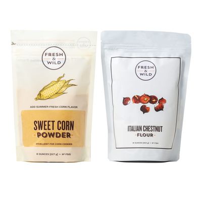 Fresh & Wild | Ultimate Baking Bundle | Sweet Corn Powder & Chestnut Flour | Gluten-Free Artisan Flour For Baking | 2-pack | Gourmet, Chef-Inspired Ingredients