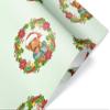 Pit Bull Wreath Christmas Wrapping Paper, Premium Bully Terrier Puppy Dog Gift Wrap, X-Mas Holiday American Bulldog Theme Party Decoration Decor (12 foot x 30 inch roll) view 1