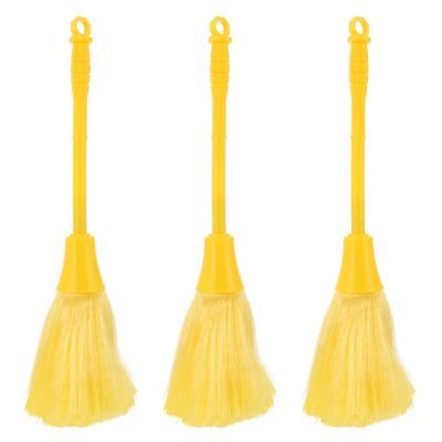 BESPORTBLE Electrostatic Duster 3pcs Small Duster Brush Non Slip Handle Dusting Sweeping Brush Temple Statue Collectables Cleaning Supplies for Home Office Shop Yellow Car Interior Cleaning Brush