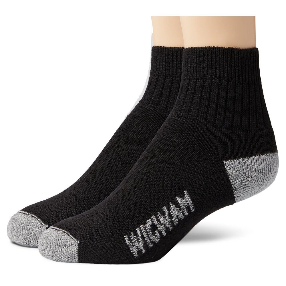 Wigwam Diabetic Sport Quarter Socks 2-Pack Black Medium