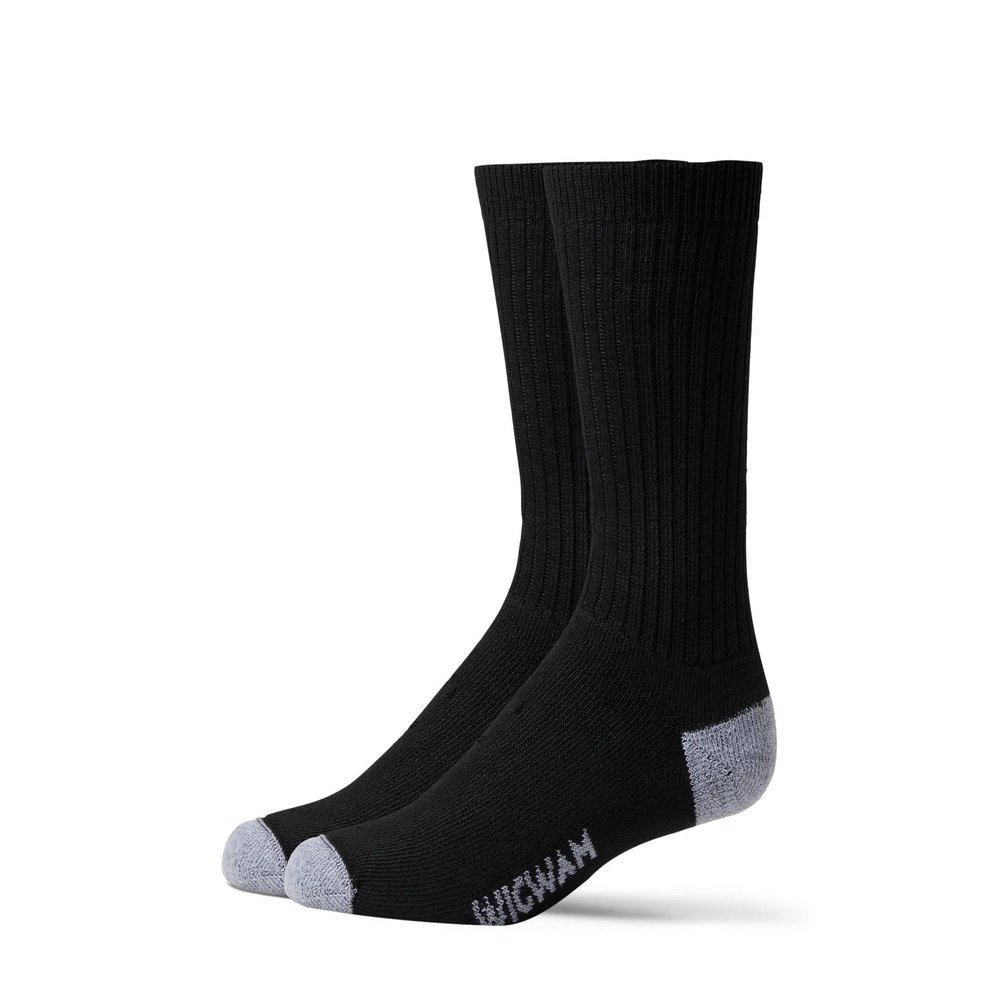 Wigwam Diabetic Sport Crew Socks 2-Pack Black Medium