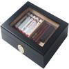 HongLianRiven Cigar Box Humidor Cedar Wood Glass Top with Humidifier and Hygrometer Constant Temperature and Humidity view 1