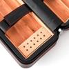 HongLianRiven Cigar Box Humidor Cigar Humidor Cedar Wood Lined Leather Surface with Humidifier Travel Portable Box view 4