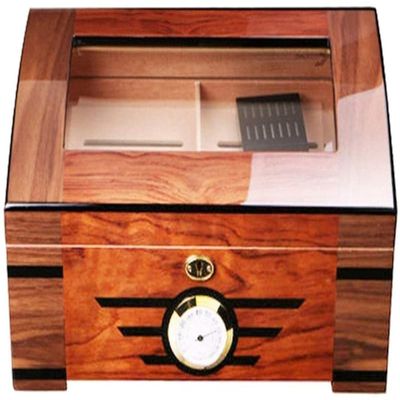 HongLianRiven Cigar Box Humidor Cigar Box Cedar Wood Humidor Classic High-Capacity Double-Layer Paint Finish Humidor Cigar Humidor