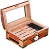 HongLianRiven Cigar Box Humidor Cigar Box Cedar Wood Humidor Classic High-Capacity Double-Layer Paint Finish Humidor Cigar Humidor view 2
