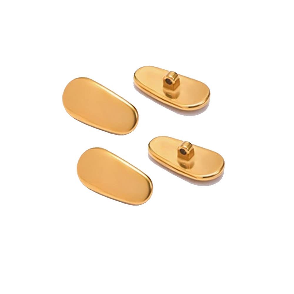 2 Pairs Ceramics Glasses Nose Pads Myopia Glasses Screw Type Nose Pad Accessories - Gold