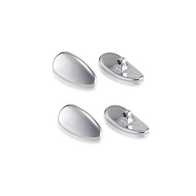 2 Pairs Ceramics Glasses Nose Pads Myopia Glasses Screw Type Nose Pad Accessories - Silver