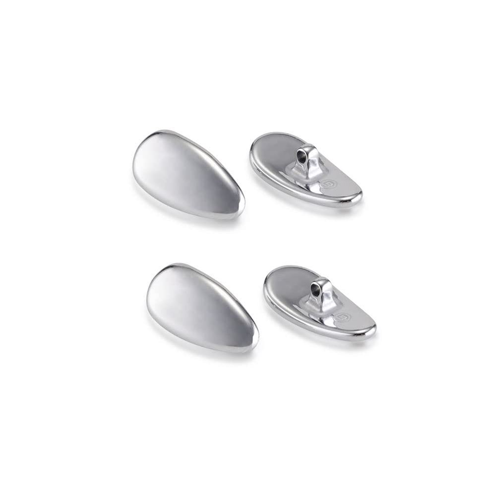 2 Pairs Ceramics Glasses Nose Pads Myopia Glasses Screw Type Nose Pad Accessories - Silver