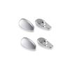 2 Pairs Ceramics Glasses Nose Pads Myopia Glasses Screw Type Nose Pad Accessories - Silver view 1