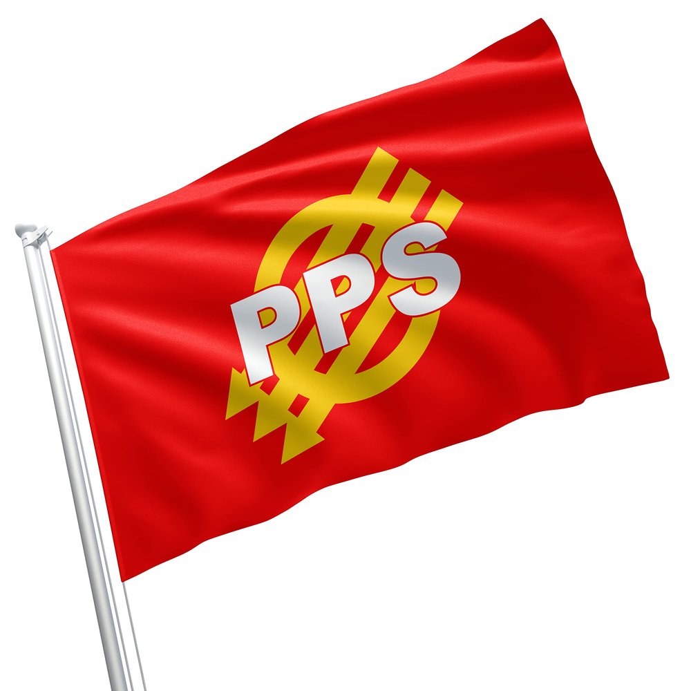 Polish Socialist Party Political Poland Polska Partia Socjalistyczna PPS 3x5 feet Flag Banner Vivid Color Double Stitched Brass Grommets (Polish Socialist Party #1)