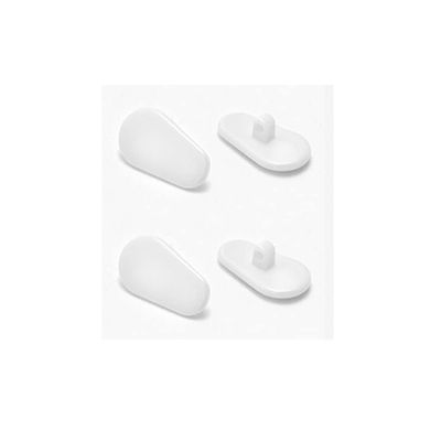 2 Pairs Ceramics Glasses Nose Pads Myopia Glasses Screw Type Nose Pad Accessories - White