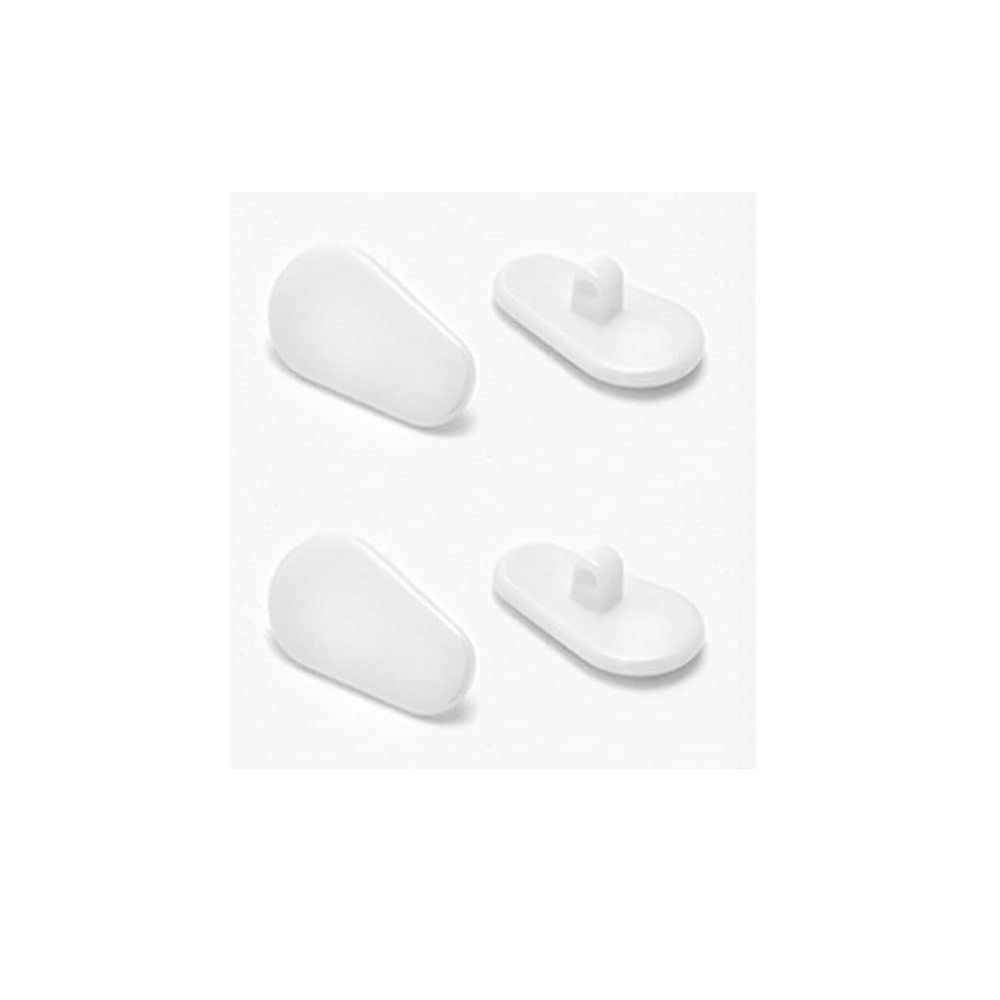 2 Pairs Ceramics Glasses Nose Pads Myopia Glasses Screw Type Nose Pad Accessories - White