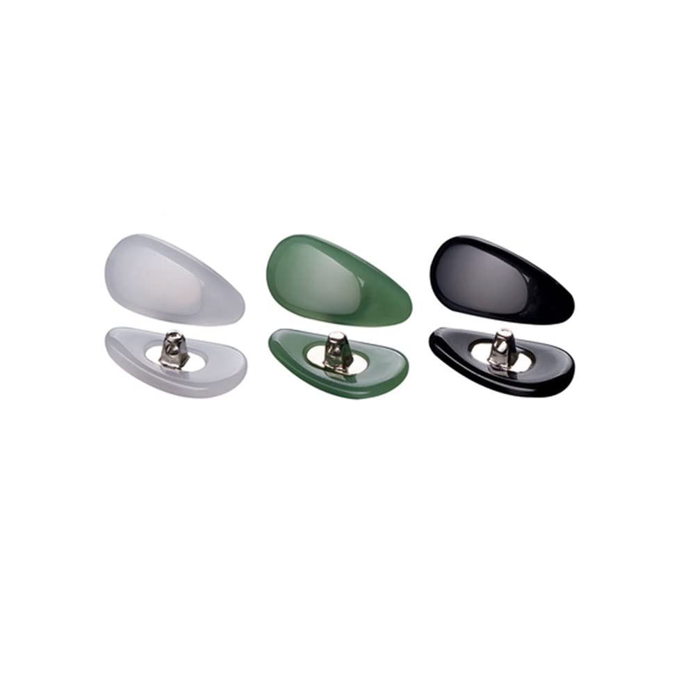3 Pairs Jade Glasses Nose Pads Myopia Glasses Screw Type Nose Pad Accessories -White + Green + Black