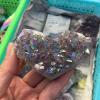 165g Amethyst Geode Heart Shaped Crystal Healing Crystals Stones Titanium Rainbow Aura Amethyst Cluster Angel Aura view 1