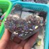 165g Amethyst Geode Heart Shaped Crystal Healing Crystals Stones Titanium Rainbow Aura Amethyst Cluster Angel Aura view 3