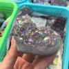 165g Amethyst Geode Heart Shaped Crystal Healing Crystals Stones Titanium Rainbow Aura Amethyst Cluster Angel Aura view 4