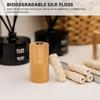Biodegradable Silk Dental Floss Refill - Six Pack - Organic Natural Dental Floss, Refillable, Compostable Peace Silk Dental Floss Refills - 6 x 33 Yards - Eco-Friendly Mint Candelilla Wax view 2