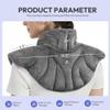 MEISENHOME Microwavable Heating Pad for Neck and Shoulders, Weighted Microwave Moist Neck Wrap for Pain Relief Sore Muscle Stress Tension, Heated Wrap with Aromatherapy, Hot & Cold Compress, Grey view 2