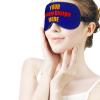 Custom Funny Eye Mask Add Any Picture Logo or Text Make Your Own Personalized Blindfold Sleep Mask Customized Eye Mask Light Blocking Eye Cover with Adjustable Strap for Kids Women Men Navy view 3