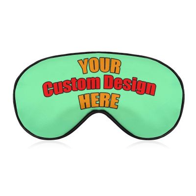 Custom Funny Eye Mask Add Any Picture Logo or Text Make Your Own Personalized Blindfold Sleep Mask Customized Eye Mask Light Blocking Eye Cover with Adjustable Strap for Kids Women Men Auqamarin