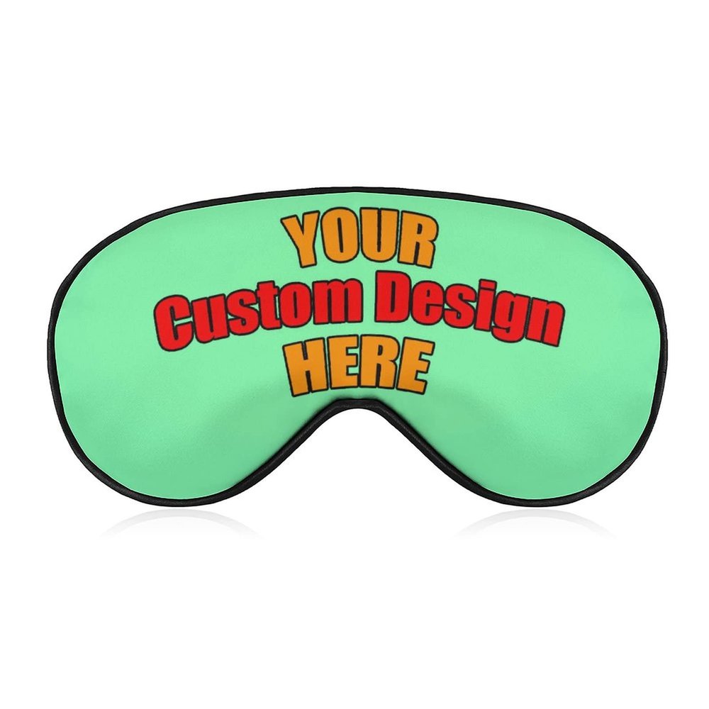 Custom Funny Eye Mask Add Any Picture Logo or Text Make Your Own Personalized Blindfold Sleep Mask Customized Eye Mask Light Blocking Eye Cover with Adjustable Strap for Kids Women Men Auqamarin