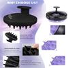 BEAUTLOHAS Silicone Scalp Massager Shampoo Brush, Shower Scrubber with Soft Bristles, Hair Growth & Dandruff Treatment, Wet/Dry Hair Massager for All Hair Types (Black) view 2