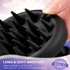 BEAUTLOHAS Silicone Scalp Massager Shampoo Brush, Shower Scrubber with Soft Bristles, Hair Growth & Dandruff Treatment, Wet/Dry Hair Massager for All Hair Types (Black) view 3