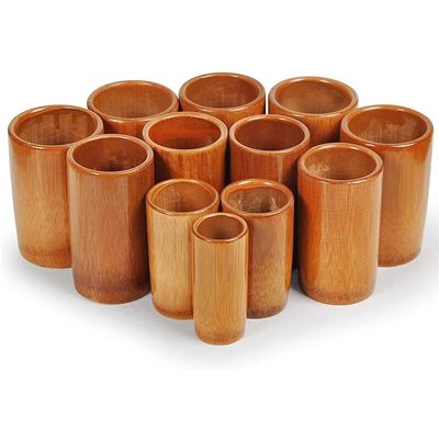 ZCBYBT Cupping Therapy Set Bamboo Fire Cupping Chinese Cupping Therapy Set Various Sizes Physical Dehumidification 12PCS