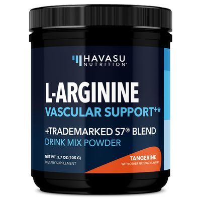 L-Arginine Powder - Nitric Oxide Supplement for Men and Women with L-Citrulline and Beet Root - Pre and Post Workout Support for Endurance and Recovery - Tangerine Flavor, 1 Month Supply (30 Scoops)
