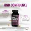 Saw Palmetto for Women with Biotin 5000mcg - Powerful DHT Blocker to Support Hair, Skin, and Nail Health - 60 Count - Vegan, Non-GMO Vitamin for Stronger, Fuller Looking Locks - 1 Month Supply view 4