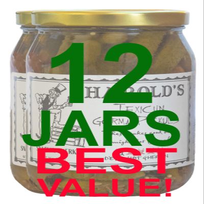 Harold's - Dern Hot Gherkin Pickles - Hot n Spicy Dill Gherkin Pickles - Award Winning Ingredients Packed With Fresh Garlic and Habanero - Made in Texas