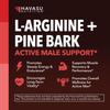 L-Arginine 1800mg and Pine Bark Extract 100mg - Nitric Oxide Supplement for Men - Performance Supplement for Men's Health - 90 Count - Endurance, Recovery Support - Vegan, Non-GMO Capsules view 3