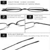 VEVESMUNDO Metal Reading Glasses Men Women Slim Lightweight Pocket Compact Readers with Case view 4