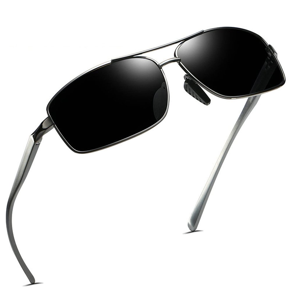 Polarized Bifocal Reading Glasses Sunglasses Photochromic Bifocal Reader for Men's,Vintage Sports Square Eyewear frame (300 magnification, black)