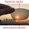 Polarized Bifocal Reading Glasses Sunglasses Photochromic Bifocal Reader for Men's,Vintage Sports Square Eyewear frame (100 magnification, black) view 2