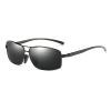 Polarized Bifocal Reading Glasses Sunglasses Photochromic Bifocal Reader for Men's,Vintage Sports Square Eyewear frame (100 magnification, black) view 4