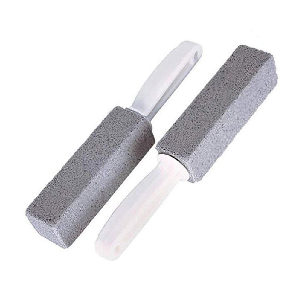 2Pcs Toilets Brushes Natural Pumice Stone Cleaning Brush with Long Handle