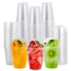 FOCUSLINE 200 PACK 12oz Clear Plastic Cups, Disposable Cold Drinking Cups, 12 Ounce Clear Cups with Dome Lids with Holes for Smoothie, Milkshake, Bubble Tea, Parfait view 1