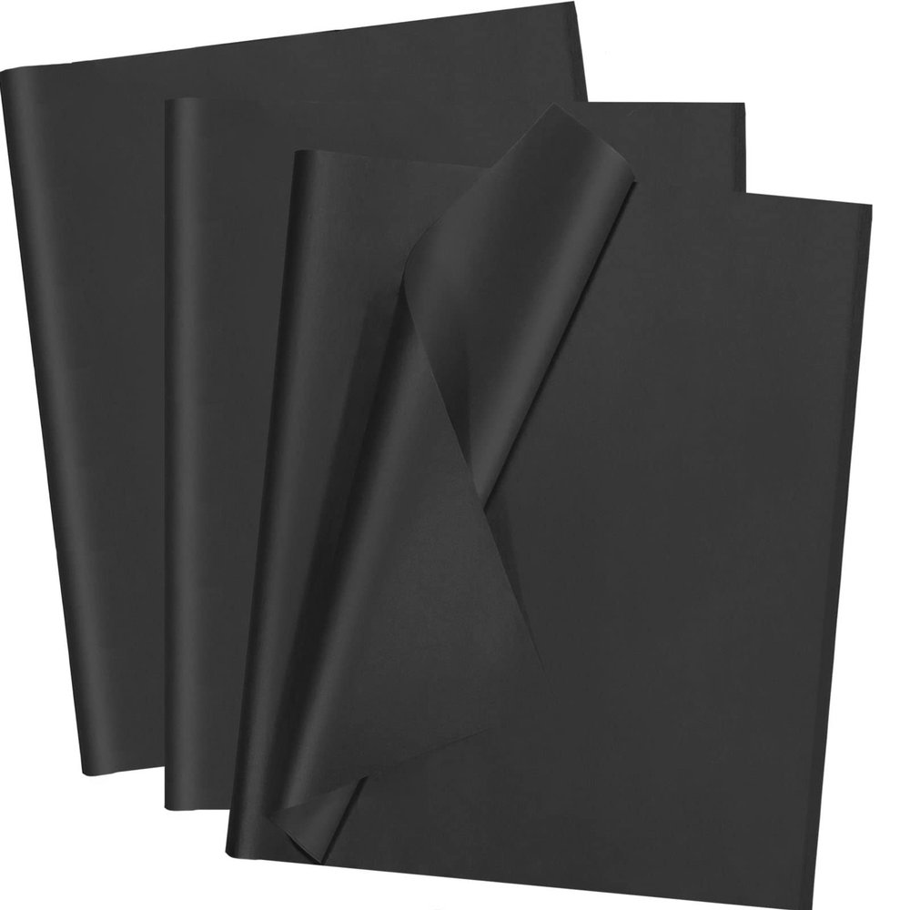 100 Sheets Black Tissue Paper Artdly 14 x 20 Inches Black Wrapping Paper Bulk for Weddings Birthday DIY Project Christmas
