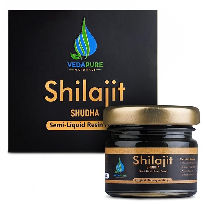Rock Gold Vedapure Purest Himalayan Shilajit Resin 100% Pure Shilajit with Fulvic Acid & 85+ Trace Minerals Complex for Energy & Immune Support, 15 Grams