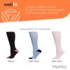MeMoi Wellfit Unisex Solid Nylon 15-20mmHg Graduated Compression Socks view 3