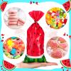 100 Pieces Watermelon Treat Bags Cellophane Candy Plastic Bags Bulk Melon Goodie Treat Wrap with 200 Pieces Twist Ties for Summer Fruit Birthday Party Gift Baby Shower Supplies Favors Merchandise view 3