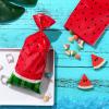 100 Pieces Watermelon Treat Bags Cellophane Candy Plastic Bags Bulk Melon Goodie Treat Wrap with 200 Pieces Twist Ties for Summer Fruit Birthday Party Gift Baby Shower Supplies Favors Merchandise view 4