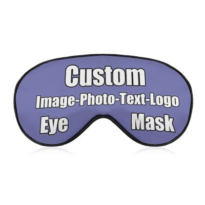 Custom Travel Sleep Mask Custom Gift Add Picture Logo or Text Blindfolds and Eyemasks for Kids Women Men Violet
