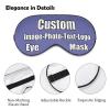 Custom Travel Sleep Mask Custom Gift Add Picture Logo or Text Blindfolds and Eyemasks for Kids Women Men Violet view 4