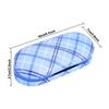 Muf 2 in 1 Contact Lens Case and Glasses Case, Double Sided Design with Mirror, Portable Travel Kit with Tweezer, Remover and Solution Bottle, Blue Plaid view 2