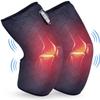 COMFIER Heated Knee Massager Heating Pad for Knee Pain Relief,Heat Knees Warmers Wrap with Massage and Vibration-Greige view 1